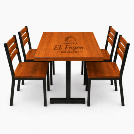 Conjunto para taquerías 4 sillas