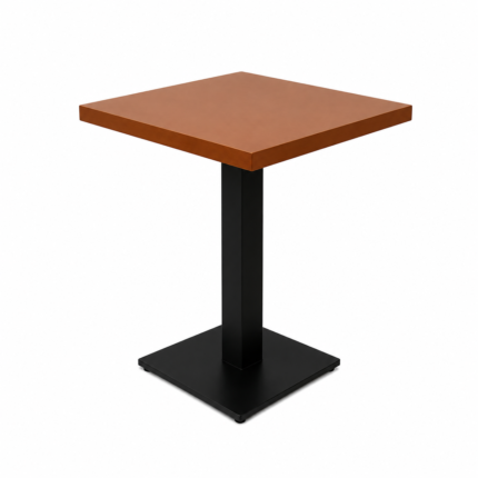 Mesa wood base negra cuadrada